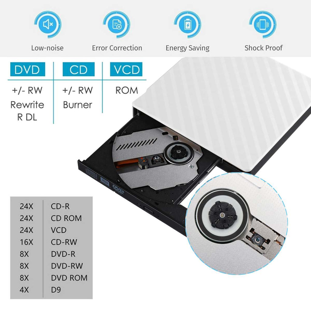 USB3.0 lecteur optique externe graveur CD DVD amovible