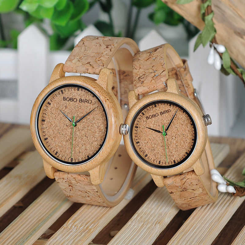 Montres en bambou et en bois