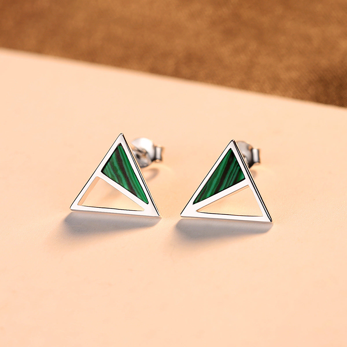 Boucles d'oreilles européennes et américaines de malachite