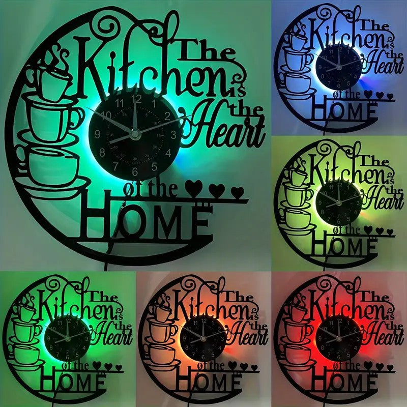 Pendulette en silencière à café Horloge Vinyle d'occasion