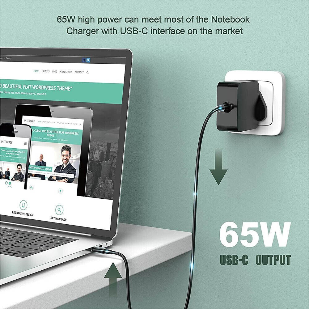 Chargeur USB C de type C 65W pour DELL