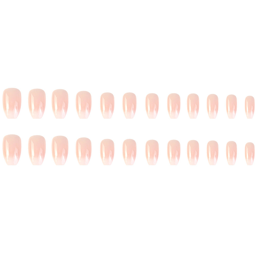24 pièces long cercueil en forme de Y2K fille ongles polonais avec jeu d'effet gradué. Les ongles