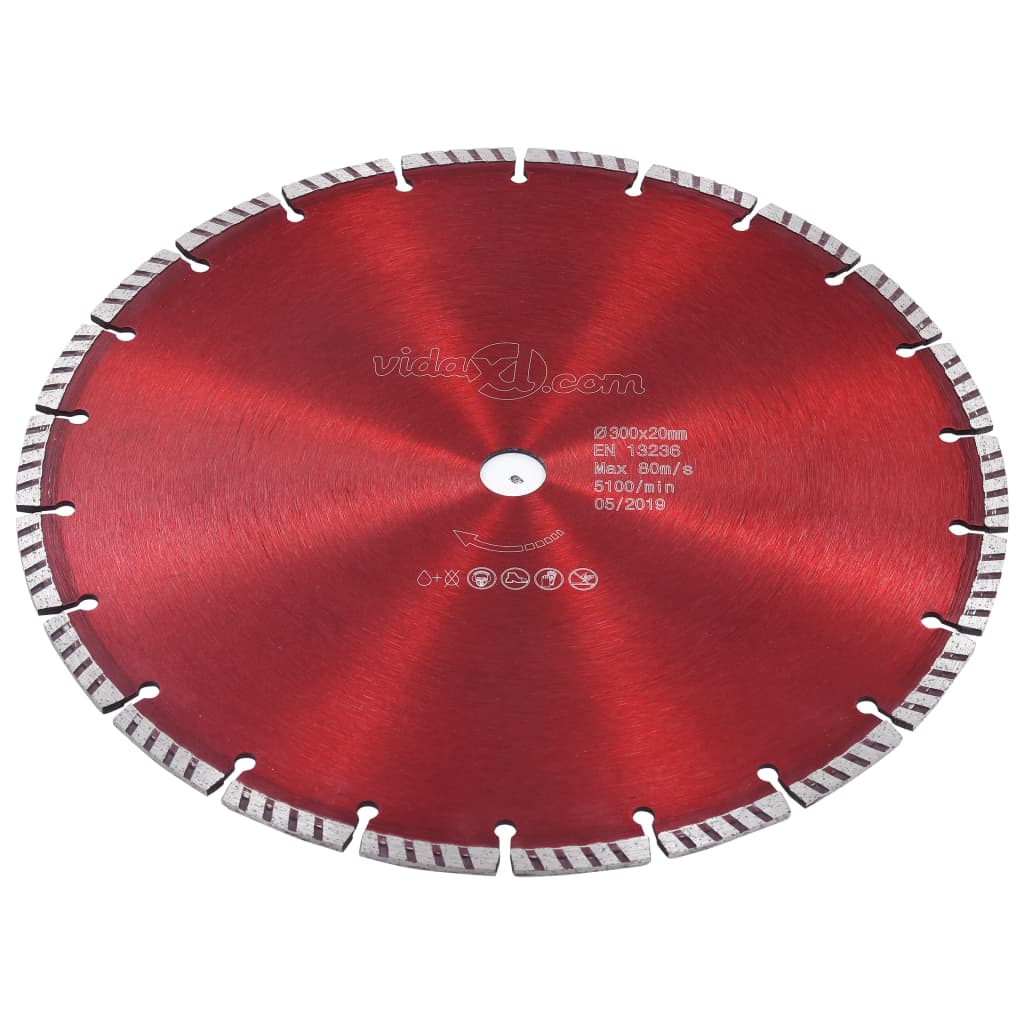 Disque de coupe diamant avec disque de coupe diamant Turbo 300 mm