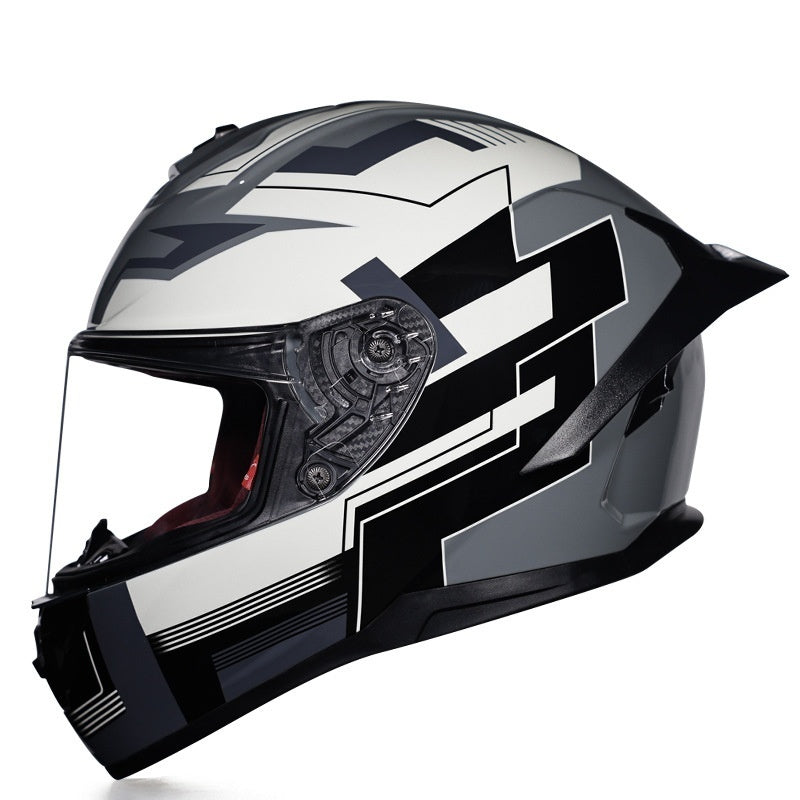 Casque de moto bébé garçon et fille été personnalité gros couple de queue