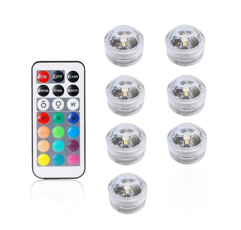 Télécommande lumière plongée 3CM diamant torsion couleur rouge vert bleu blanc chaud blanc w