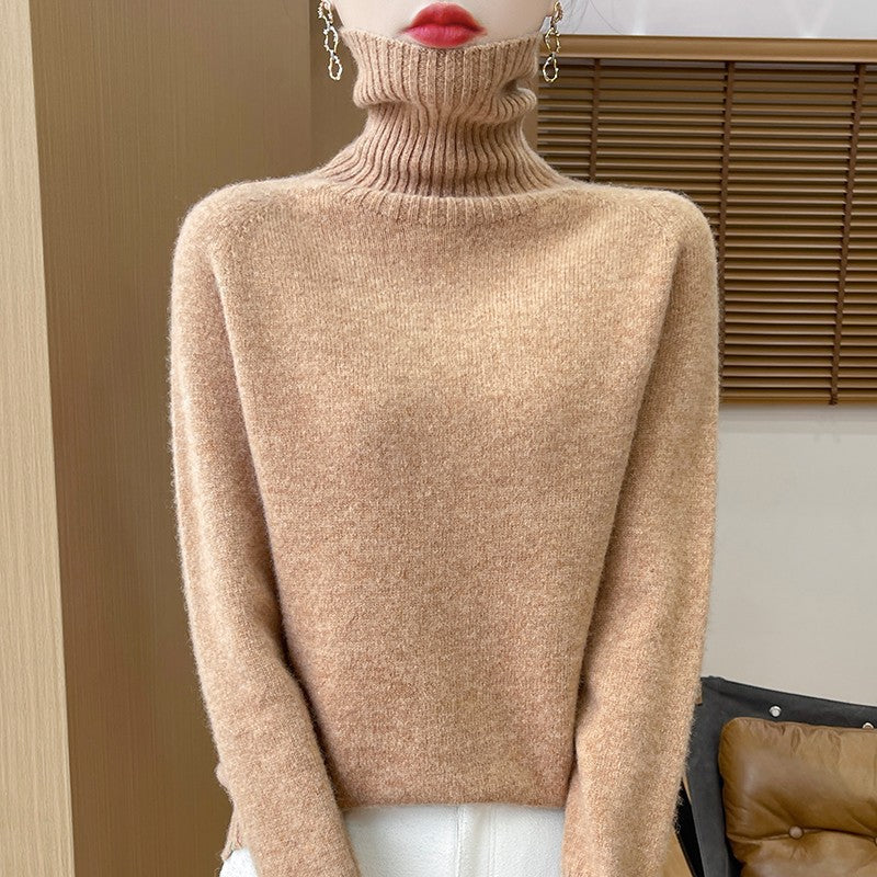 Chandail tricoté Pull à manches longues en couleur solide