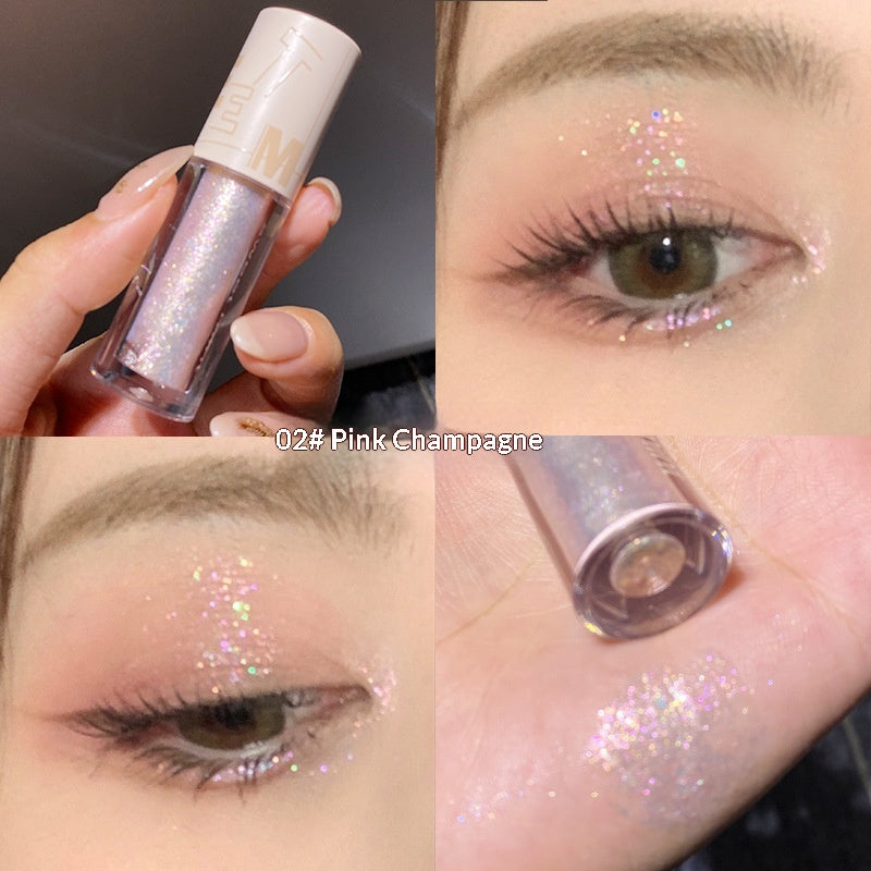 Paillettes paillettes et paupières nacrées