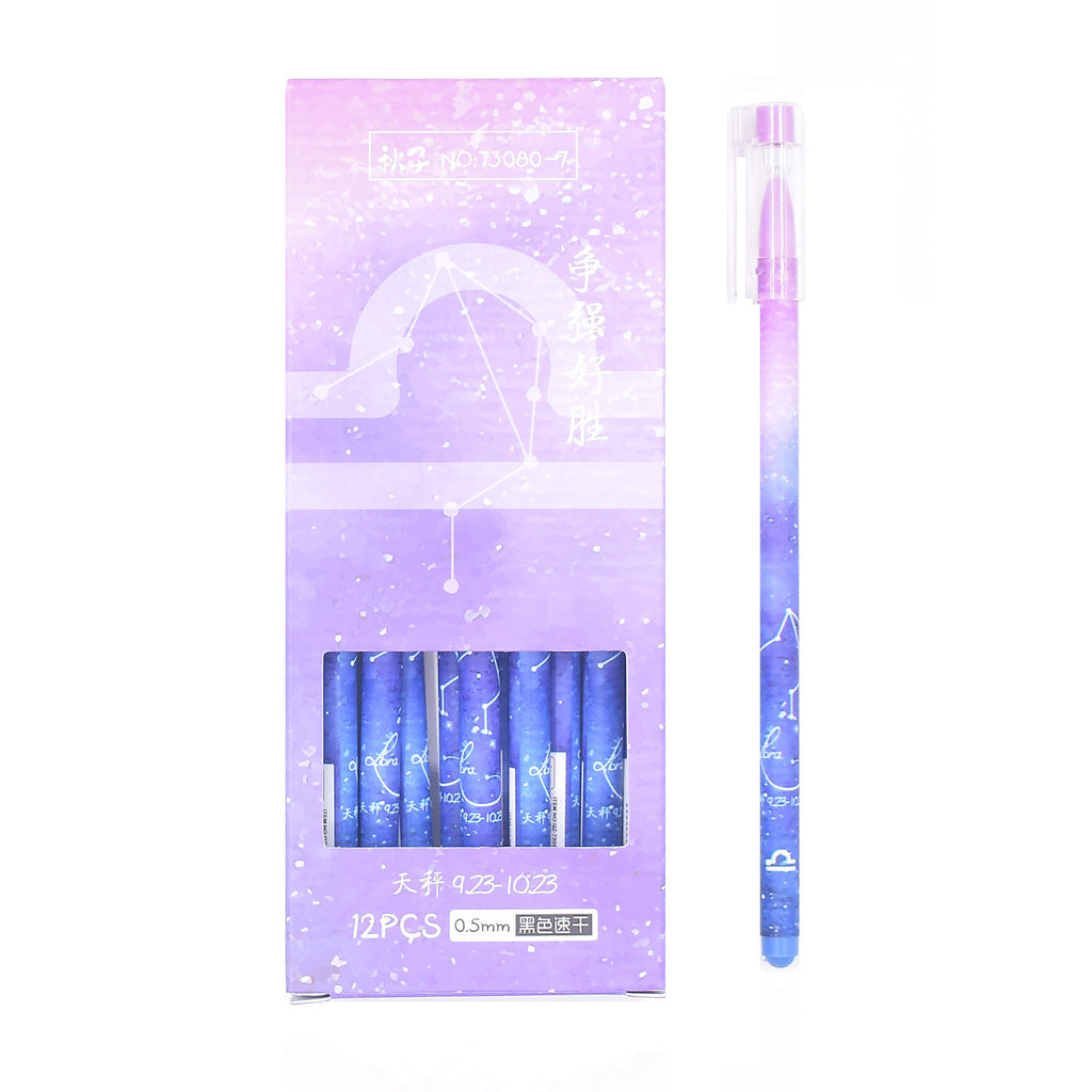 Stylo à gel à séchage rapide 12 constellations