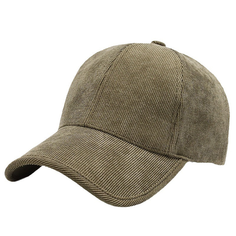 Quatre saisons Corduroy Couleur Casquette de baseball Casual Tous appariements
