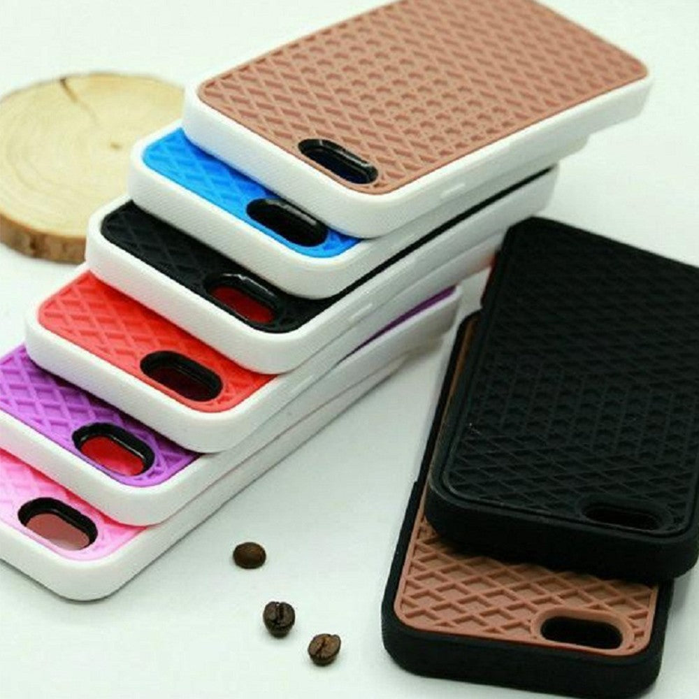 Étui de téléphone en silicone à semelle de gaufre