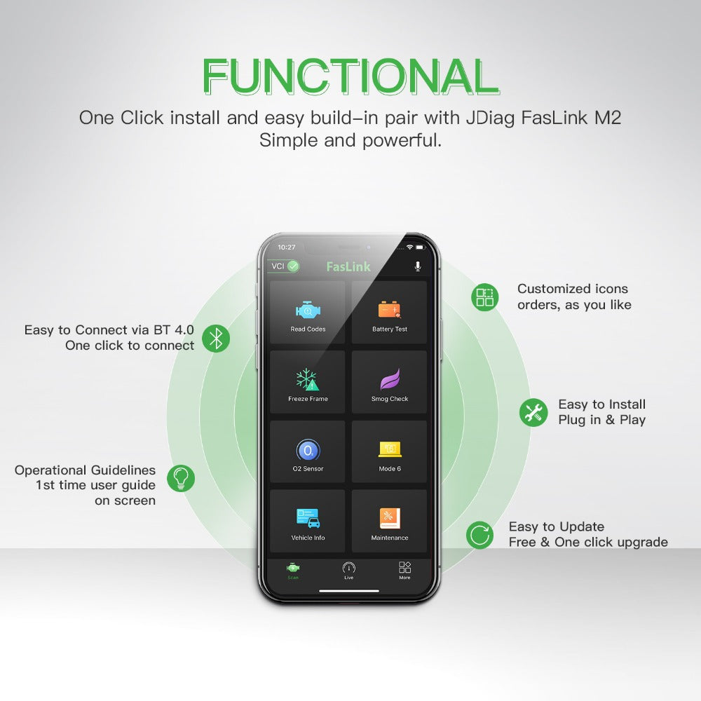 Lecteur de code OBDII scanner de diagnostic automobile