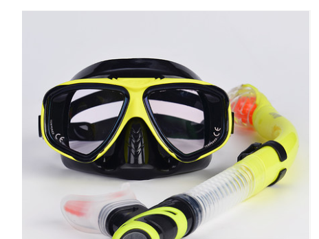 Snorkeling Sambo Set Snorkel complet à sec Grand cadre Anti-fog Myopia Gants Equipme de natation
