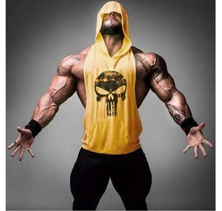 HOODED SKULL BODYBUILDING TOP