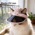 Chapeau de soleil Sphynx Cat avec visière pour chat Kittens Ajustable Summer Outdoor Protection de la peau