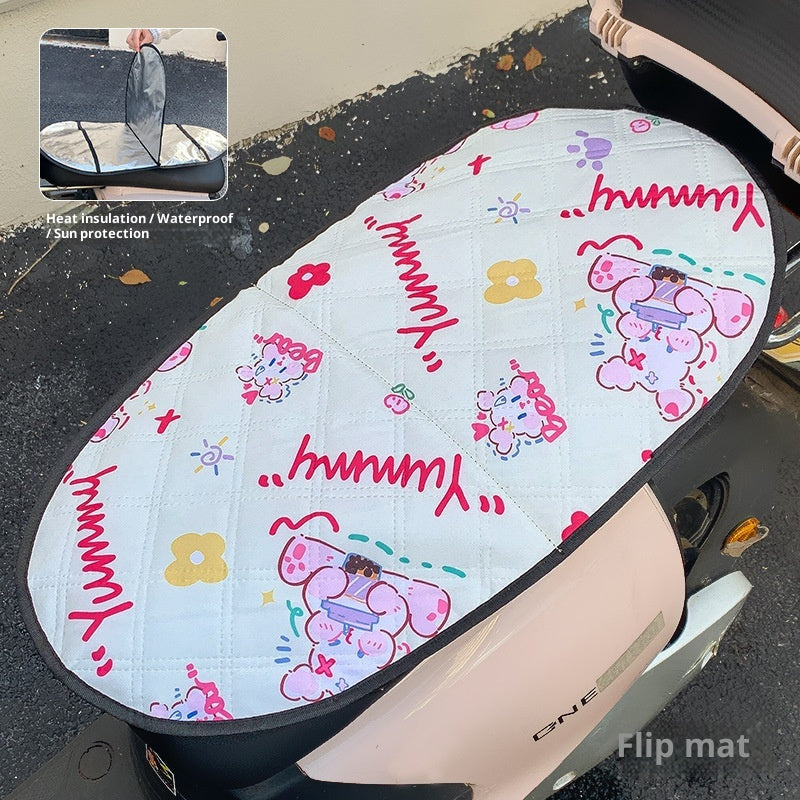 Couverture de siège de moto anti-poussière et thermosolidable