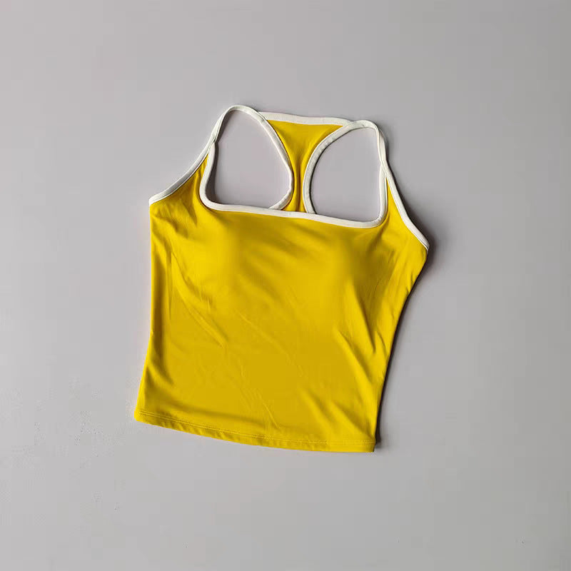 Strap-back Respirant Yoga Tank Top I-Shaped Back Design
