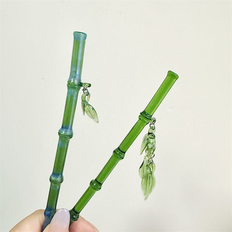 Étoile de nuit éternelle émaillée feuille de bambou épingle à cheveux