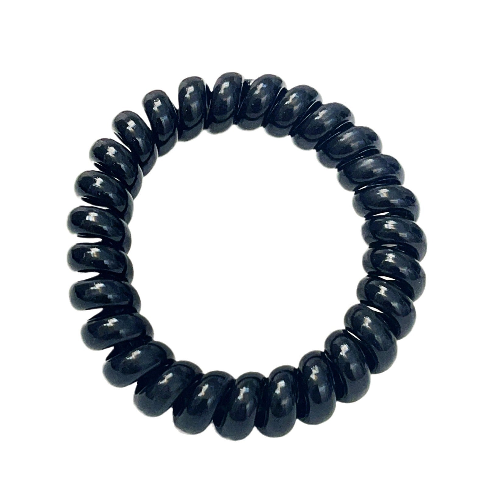 Cord de téléphone noir cravate pour cheveux pour femmes haute élasticité