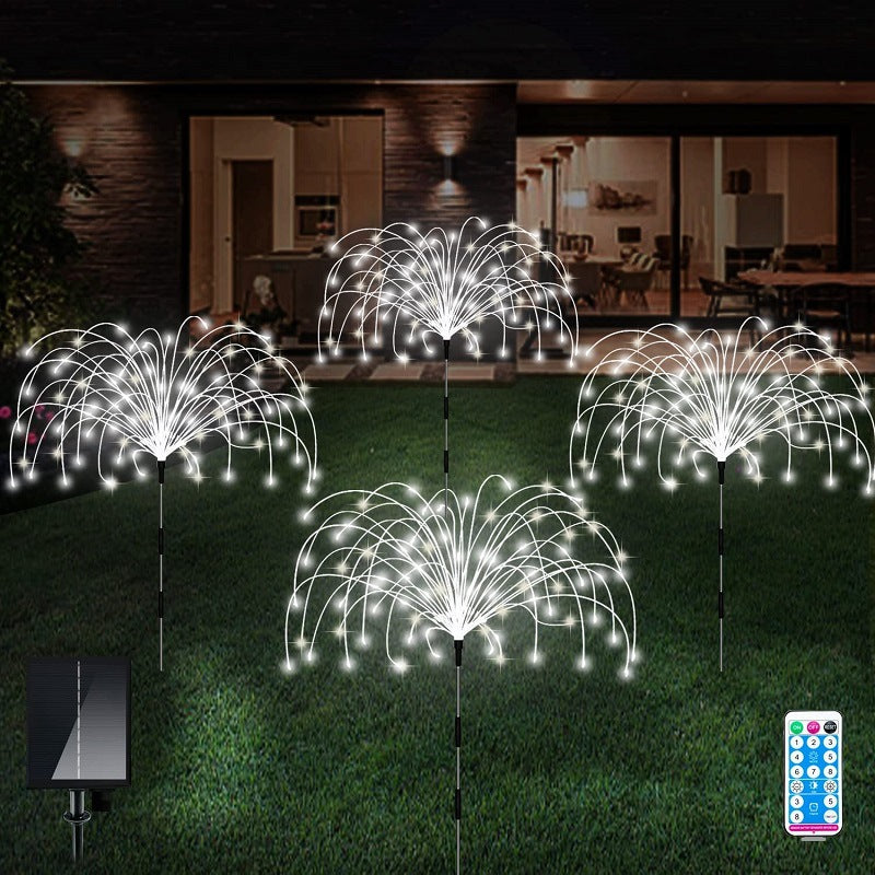Solar Fireworks Lampe Faites glisser une sortie de pelouse imperméable
