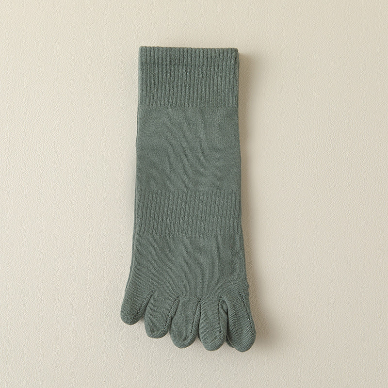 Été Longueur cheville Yoga Non-dérapant Pilates professionnels à cinq doigts Chaussettes