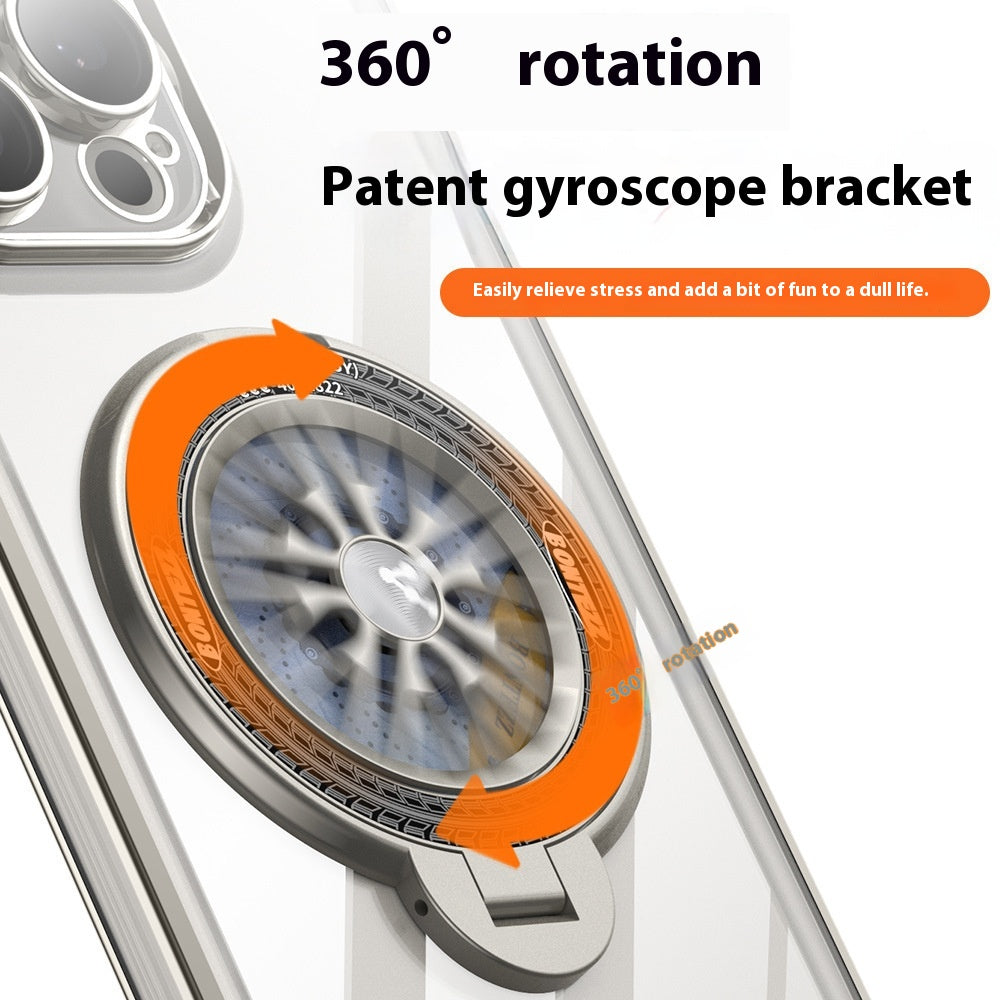 Simple and elegant Gyro phone case on magnetic stand