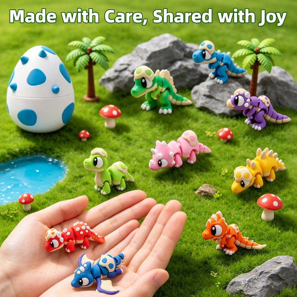 9PCS 3D imprimé Dinosaure Figures 1 Ensemble d'oeufs dinosaure