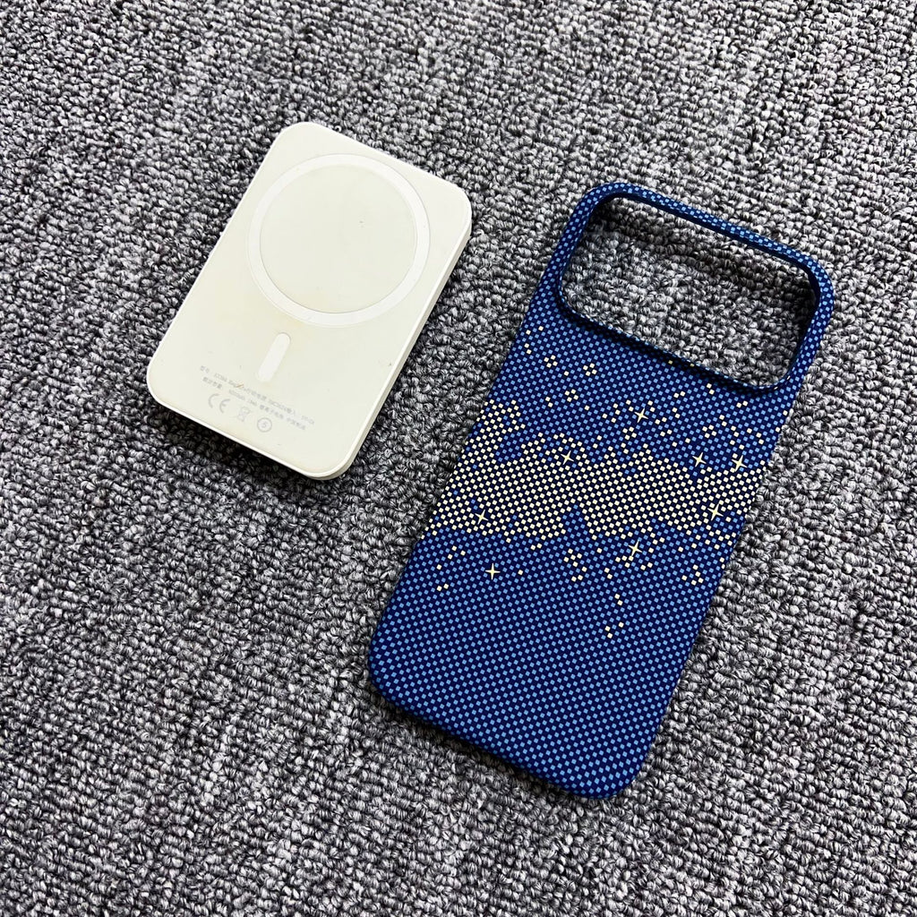 Kevlar modèle de boîtier de téléphone magnétique en fibre de carbone