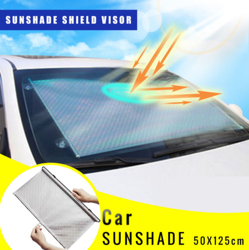 Automatique Winding Car Avant Arrière Sunshade Car Fournitures Supermarché Laser Sun Bloc