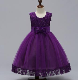 Jupe d'été Enfants Filles Princesse Tutu Fleur Enfants Robe de mariée Show Jupe