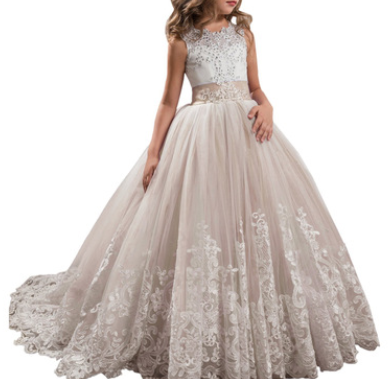 Europe et États-Unis Vêtements pour enfants Dentelle Robe de mariée
