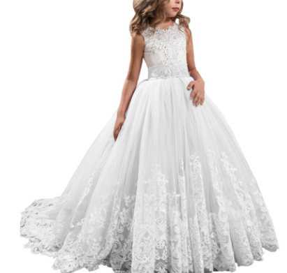 Europe et États-Unis Vêtements pour enfants Dentelle Robe de mariée