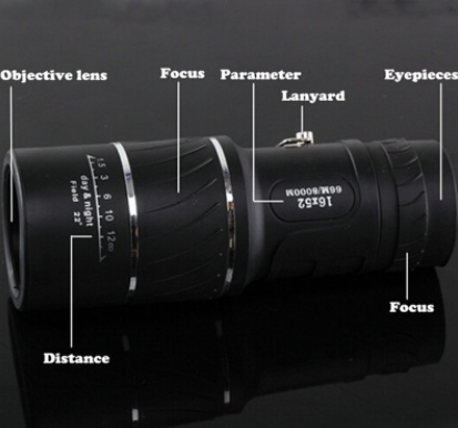 16 x 52 Téléscope double focale
