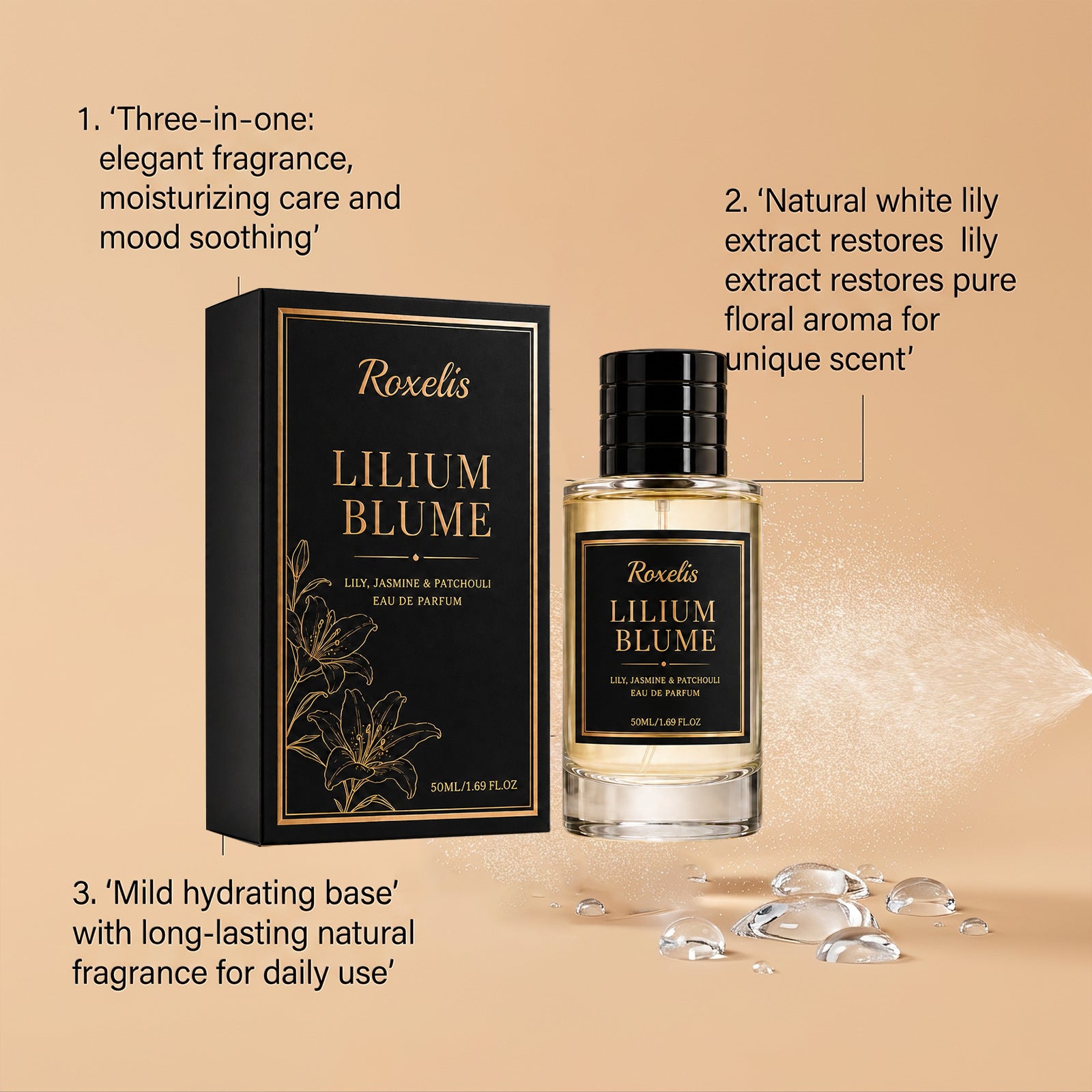 Lily parfumfresh délicate et embusquée avec un air de charme élégant