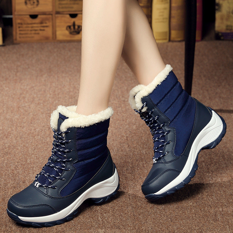 Chaussures femme haut-top en velours et chaussures imperméables