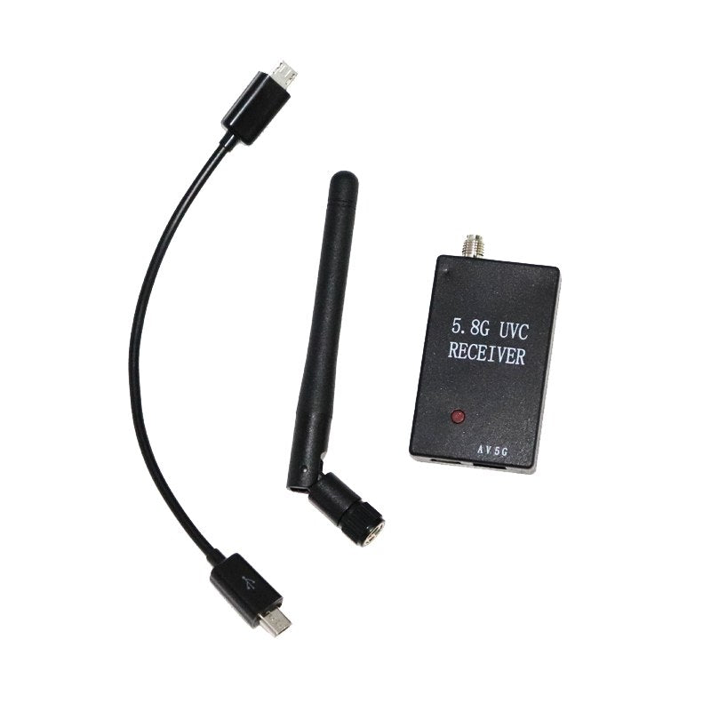 FPV Mini 5.8G OTG 150CH Mini récepteur UVC Video Downlink Recherche automatique VR Lunettes Android