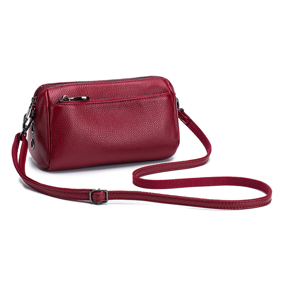 Sac d'épaule multifonctionnel en cuir polyvalent de grande capacité