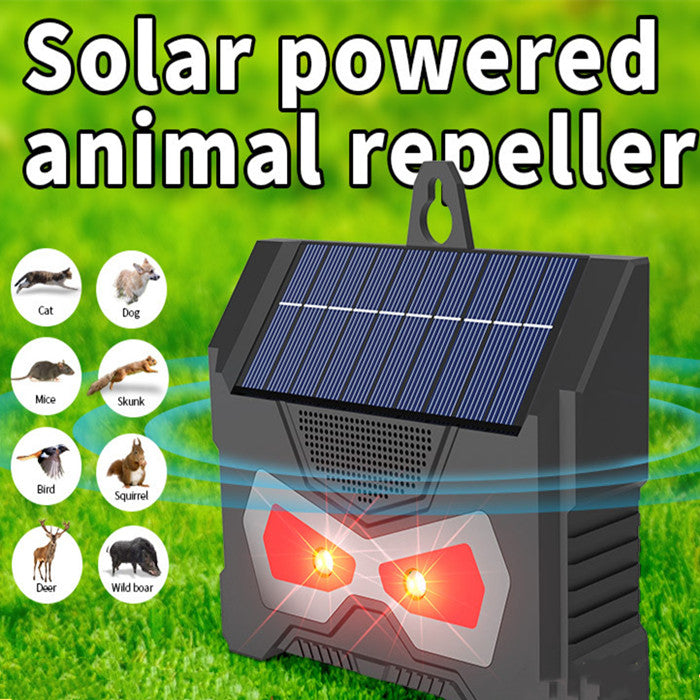 Appareil à ultrasons solaires pour les repellers d'animaux extérieurs