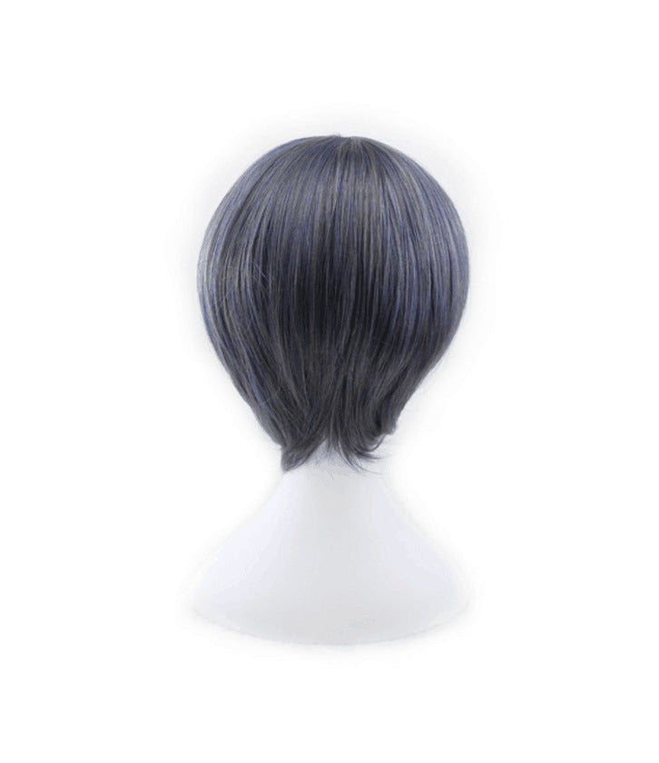 Perruque pour hommes gris couleur mixte cheveux courts