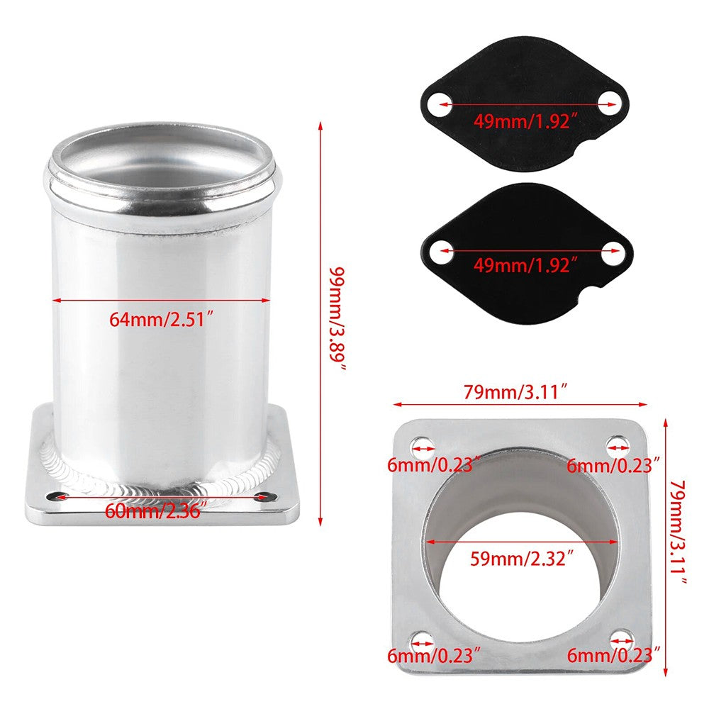EGR Deleted Valve Blank Kit pour Land Rover Defender & Discovery 2 Moteur TD5