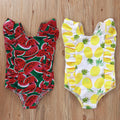 Maillot de bain à manches simples imprimé