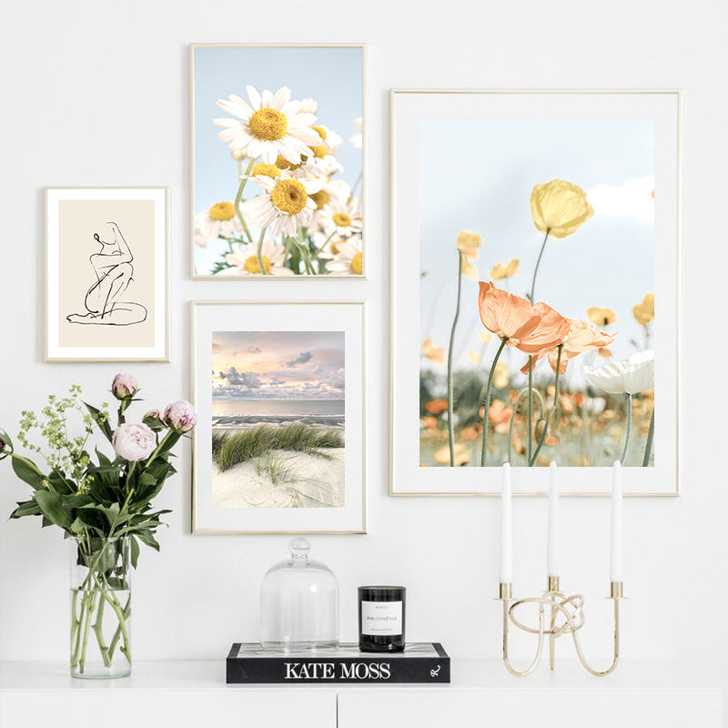 Scandinave Salon Art Portfolio Peinture décorative
