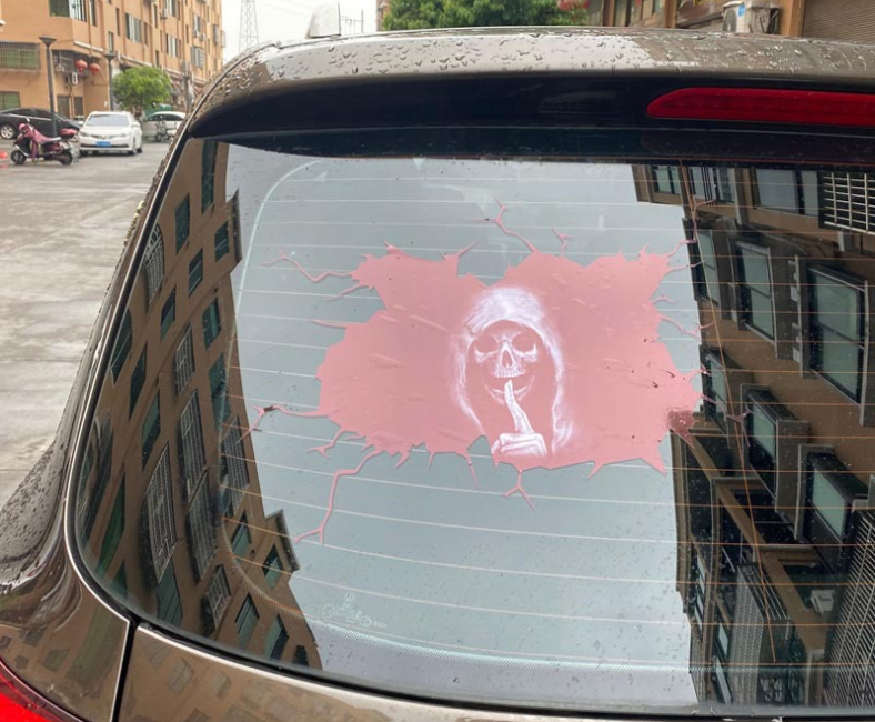 Halloween voiture mur plancher Crâne Bumper Horror Sticker