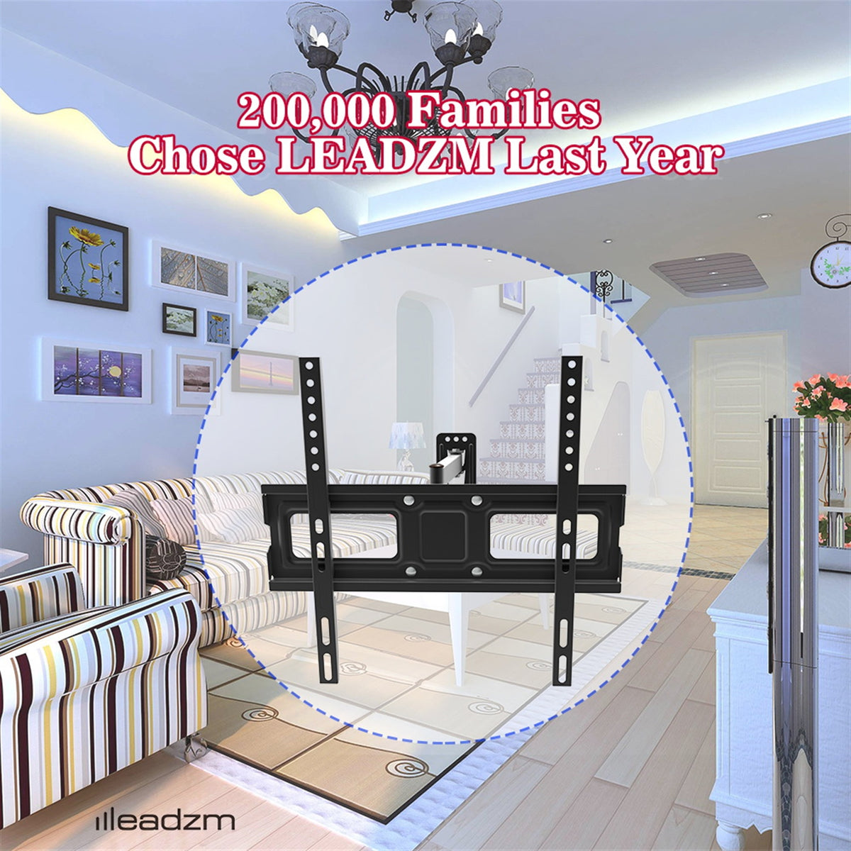 32-65 pouces Single Pendulum Small Base TV Stand TMXD-103 roulement de charge 35KG