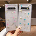 Cas de téléphone époxy floral
