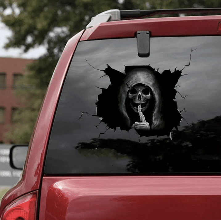 Halloween voiture mur plancher Crâne Bumper Horror Sticker