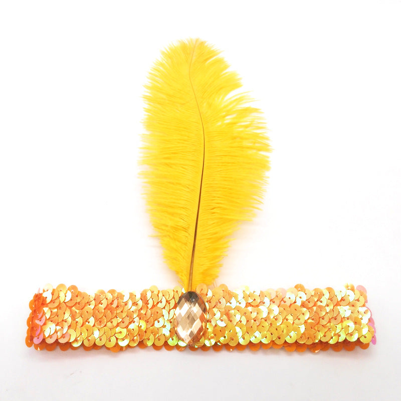 Les cheveux d'autruche sequined Diamonds Bandeau
