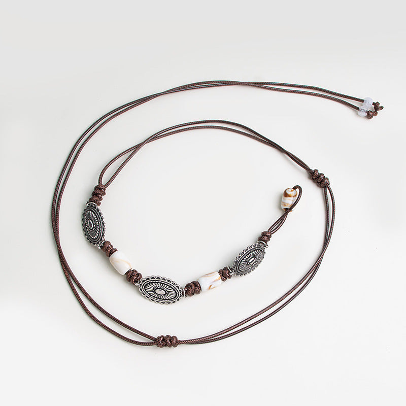 Rope de taille bohème avec perles en résine