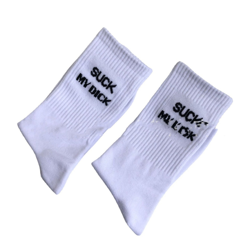 Chaussette en coton à lettre blanche casuale pour homme