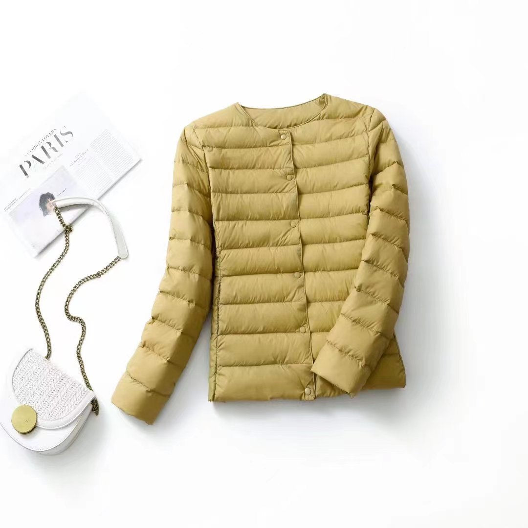 Femmes Léger Blanc Duck Down Jacket