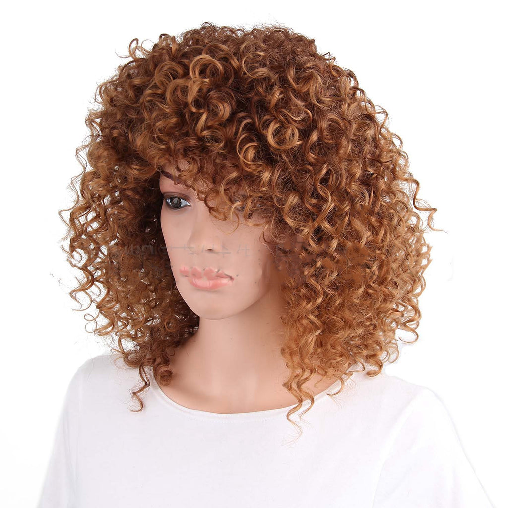 Matte soie africaine petit volume oblique bangs capuche